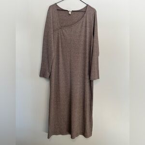 A New Day Brownish Colored Rib Knit XL Dress